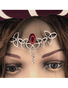 Tiara con perle di vetro