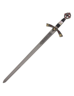 Spada templare cadetto decorata. 76 cm. 2