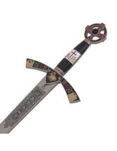 Spada templare cadetto decorata. 76 cm.