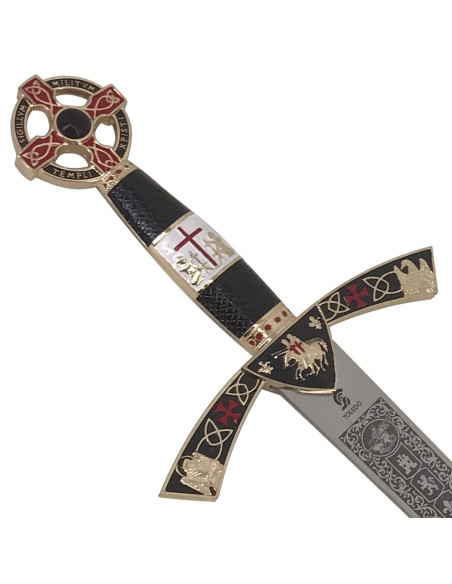 Spada templare cadetto d'oro. 76cm. Spada templare cadetto d'oro. 76cm.