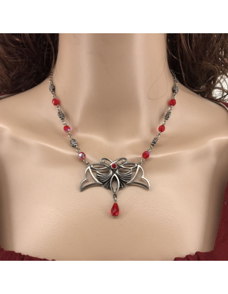 Pendente con perle di cristallo