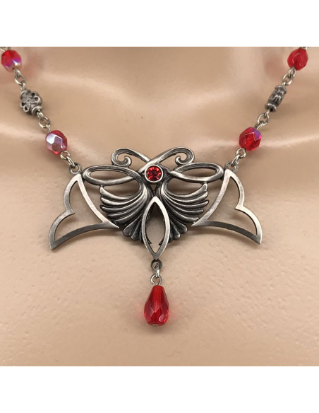 Pendente con perle di cristallo