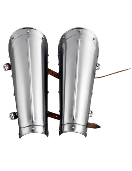 Coppia di schinieri metallici