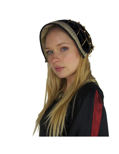 Nobile berretto di velluto nero