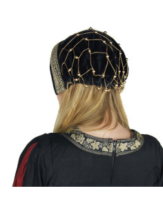 Nobile berretto di velluto nero