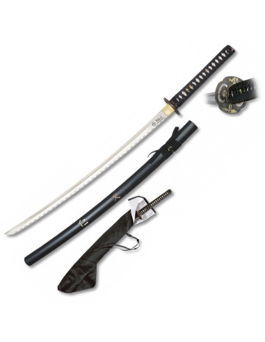 Acciaio al carbonio Katana + custodia + supporto ⚔️ Negozio Medievale