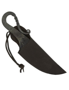 Coltello medievale con fodero in camoscio 2