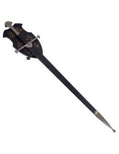 Fantastica Spada con fodero e supporto, 135 cm.