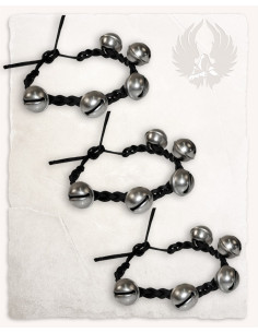 Set di 3 braccialetti a campana da giullare