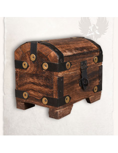 Cassapanca medievale con pietre colorate (10x7 cm.)