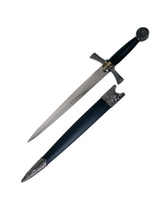 Pugnale Cavalieri Templari argento invecchiato (40 cm.)