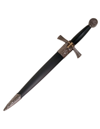 Pugnale Cavalieri Templari argento invecchiato (40 cm.)