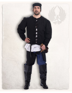 cappello medievale berretto nero