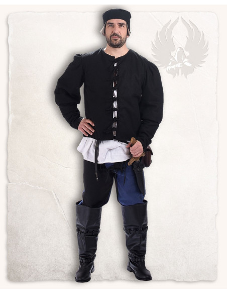 cappello medievale berretto nero