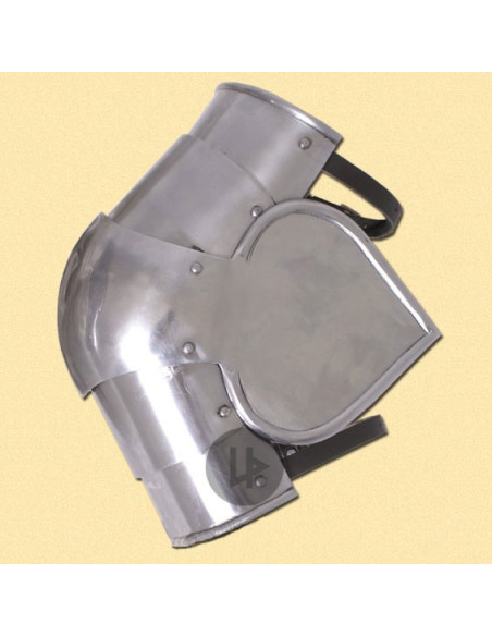 Coppia di gomitiere medievali in acciaio