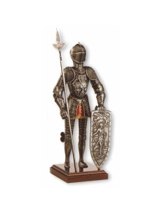 Armatura da cavaliere medievale in miniatura Aquila, 42 cm.