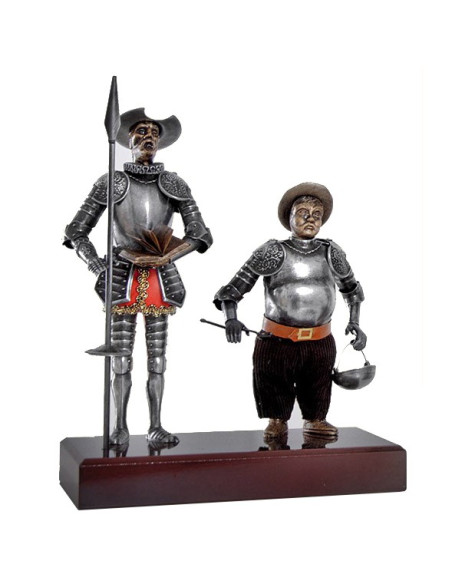 Miniatura di Don Chisciotte e Sancho Panza, 24 cm.