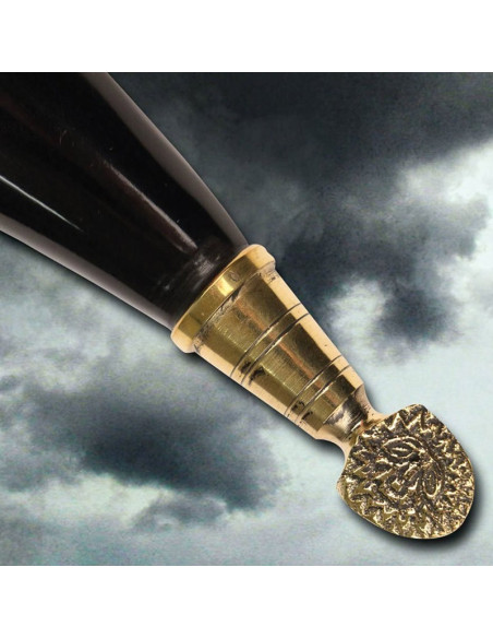 Corno vichingo senza foro, 38 cm.