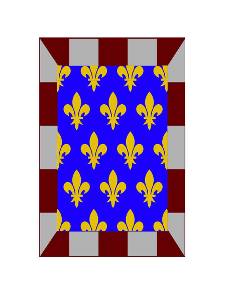 Stendardo medievale a mosaico fleur-de-lis, varie dimensioni