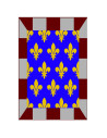Stendardo medievale a mosaico fleur-de-lis, varie dimensioni