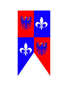 Aquile stendardo medievale con fleur de lis