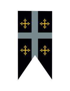 Stendardo medievale croci templari squartati