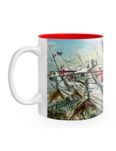 Tazza in ceramica lotta Cavalieri Templari