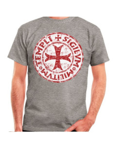 T-shirt templare Cross-Legend grigia, manica corta