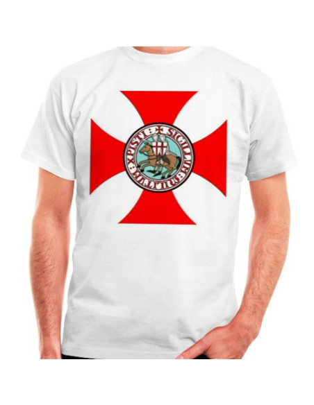 T-shirt Croce Templare con Cavalieri Templari