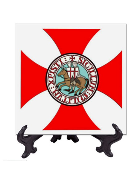 Piastrella Croce Pate e Cavalieri Templari