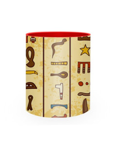 Tazza in ceramica con geroglifici egizi 2