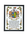 Immagine scudo araldico 1 cognome (32,5x42,5 cm.)