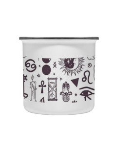 Icone esoteriche della tazza d'ottone dell'annata 2