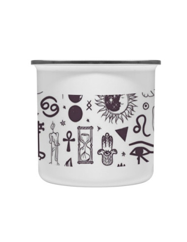 Icone esoteriche della tazza d'ottone dell'annata