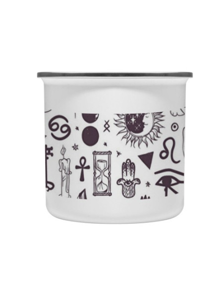 Icone esoteriche della tazza d'ottone dell'annata