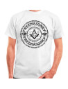 T-shirt massoneria bianca, manica corta