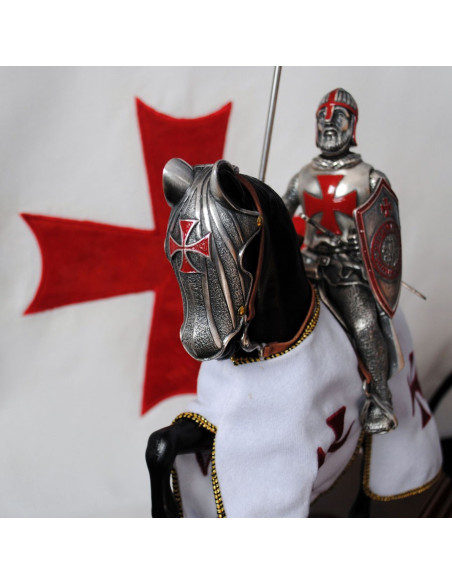 Cavaliere Templare a cavallo (33 cm.)