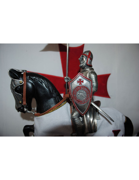 Cavaliere Templare a cavallo (33 cm.)
