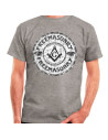 T-shirt Massoneria grigia, manica corta