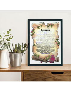 Quadro personalizzato con il tuo nome (32,5x42,5 cm.) 2