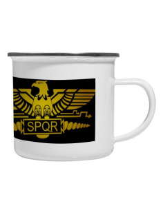 Coppa d'epoca in ottone smaltato Roman Legion SPQR