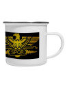Coppa d'epoca in ottone smaltato Roman Legion SPQR