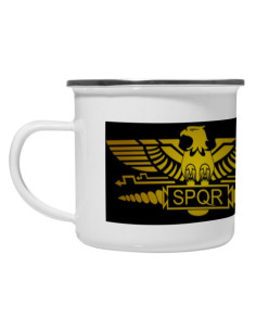 Coppa d'epoca in ottone smaltato Roman Legion SPQR