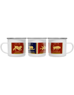 Tazza vintage in ottone smaltato 4 legioni romane