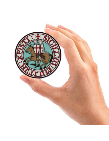 Magnete rotondo Cavalieri Templari (7,4 x 7,4 cm.)