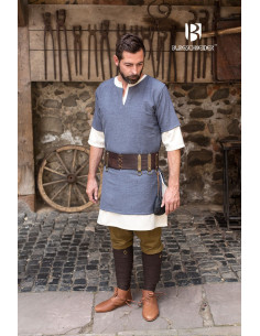 Tunica medievale Blu-Grigio manica corta 2