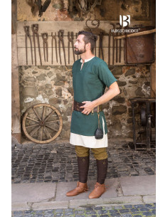 Tunica medievale Aegir verde maniche corte 2
