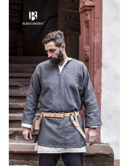 Tunica medievale Erik manica lunga grigia