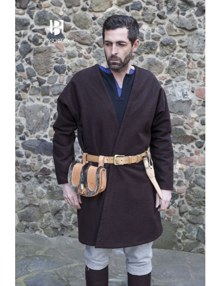 Tunica medievale Loki marrone manica lunga