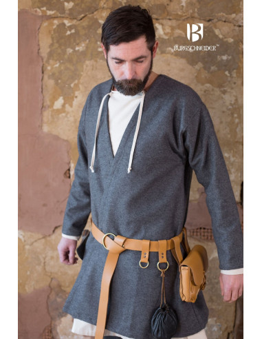 Tunica medievale Loki manica lunga grigia